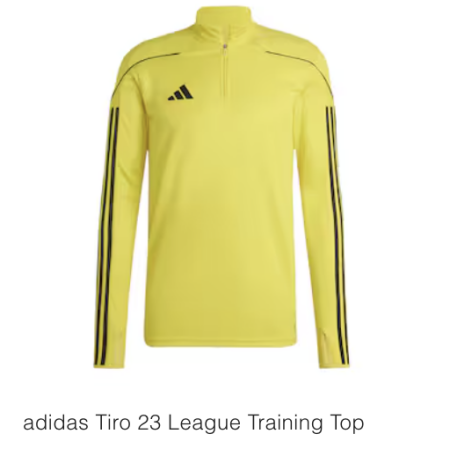 Adidas 23 Training Top (Yellow with Black Logo) 