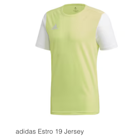 Adidas Estro T-Shirt (Yellow / White Sleeves) 