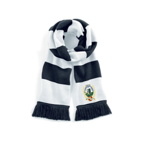 Threave Rovers Club Scarf (White & Black) 